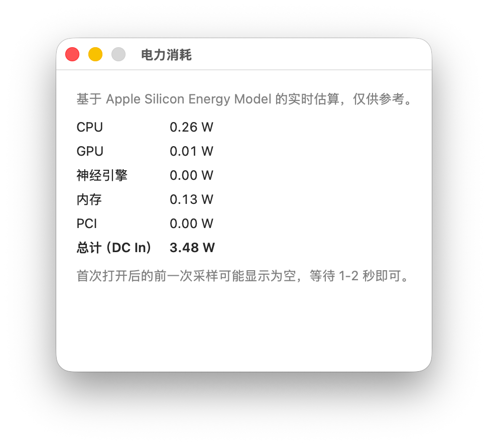 Power estimate preview